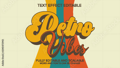 3d text effect retro cartoon style vector editable