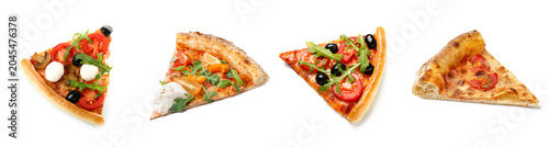 Set of different tasty pizz...