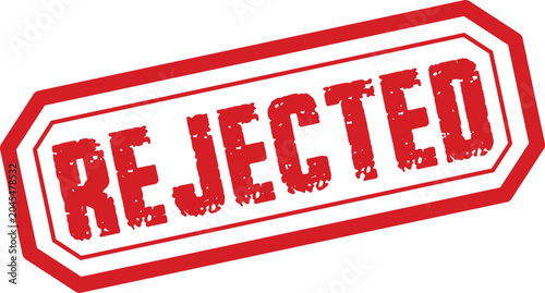 Fotografia Rejected rubber stamp red ink seal for document denial and refusal notices