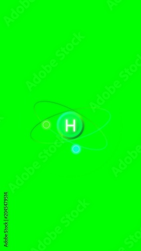 Hydrogen Atom Structure with Electron Orbit