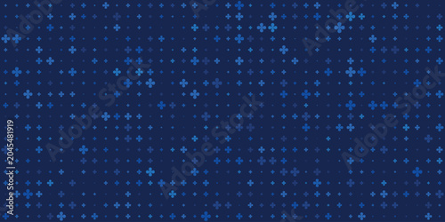 Foto Abstract blue cross pattern background vector design with seamless crosswise mos