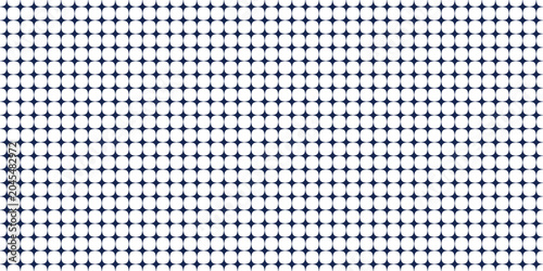 Minimalist abstract geometric seamless pattern background with dark blue star cross grid texture for modern banner design