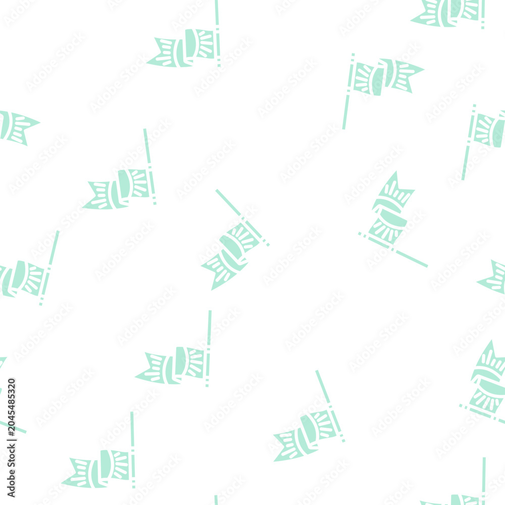 Obraz premium retro flag glyph vector seamless pattern. retro flag thin illustration