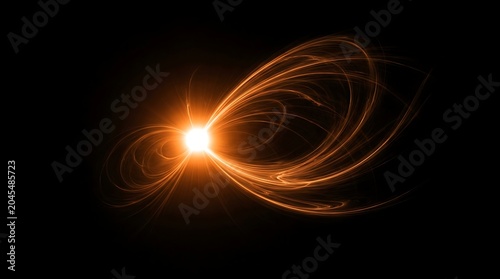 Cosmic solar flare eruption with glowing plasma loops in deep space