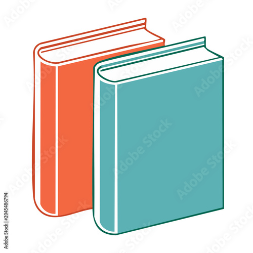 Two colorful books illustration