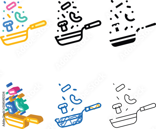 Foto virtuoso cooking color icon vector