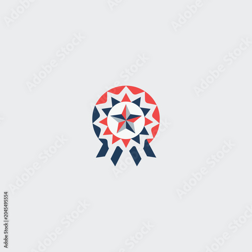 Patriotic Ribbon Star Emblem