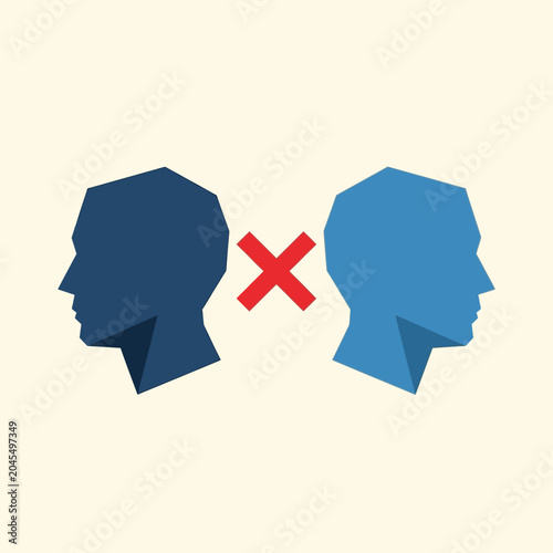 Two profiles, conflict, disagreement, no communication