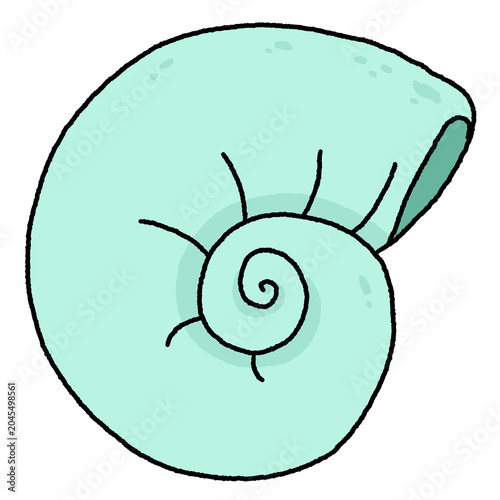 Canvas Print Ocean Conch Shell Design Illustration