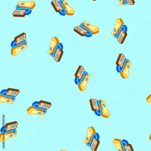 Fotografía tech junkie tech enthusiast isometric seamless pattern