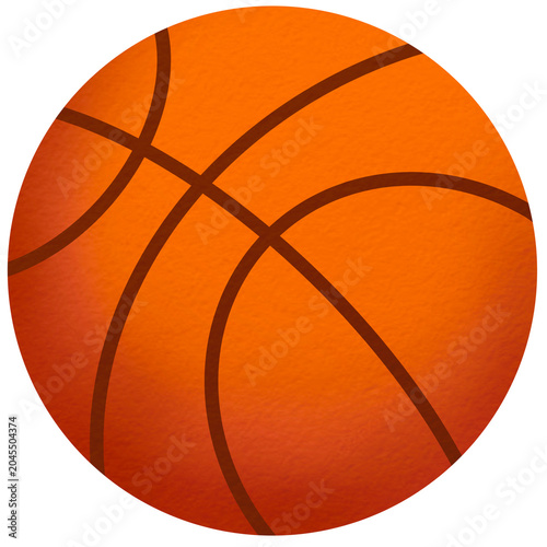 Canvastavla basketball ball isolated on white