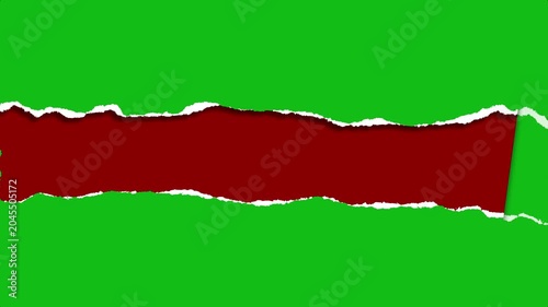 Torn paper transition fast matte large diagonal tear luma mask dynamic rough split reveal green