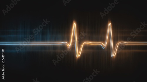 Dynamic heartbeat pulse in vibrant colors.