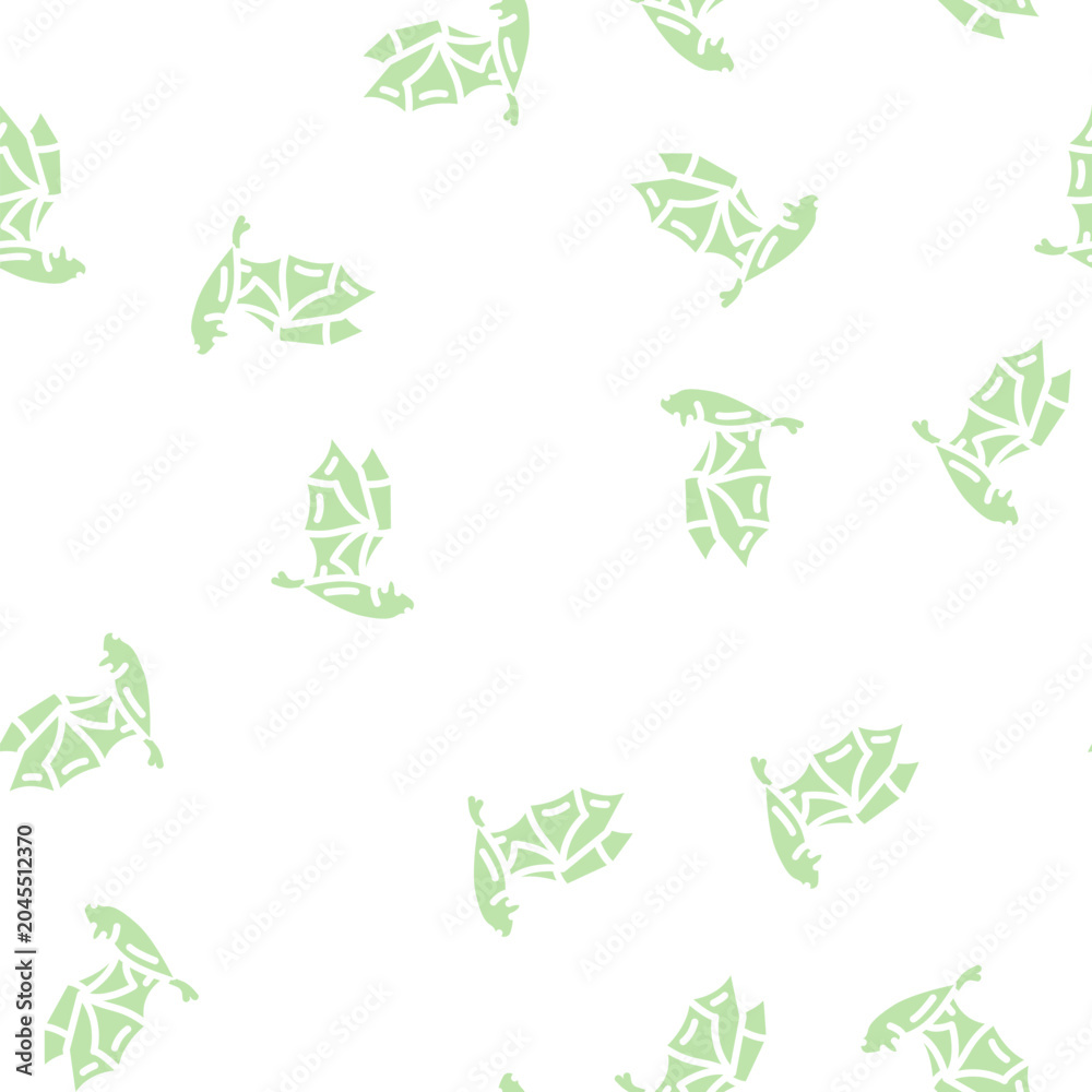 Fototapeta premium bat zoo animal glyph vector seamless pattern. bat zoo animal signthin illustration