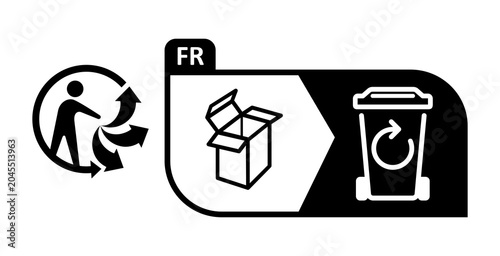 Triman Logo recycling in France