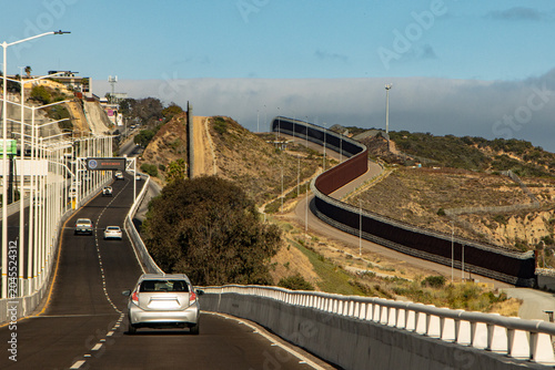 Photos A view of the border wall from the Viaducto Elevado in Tijuana Mexico