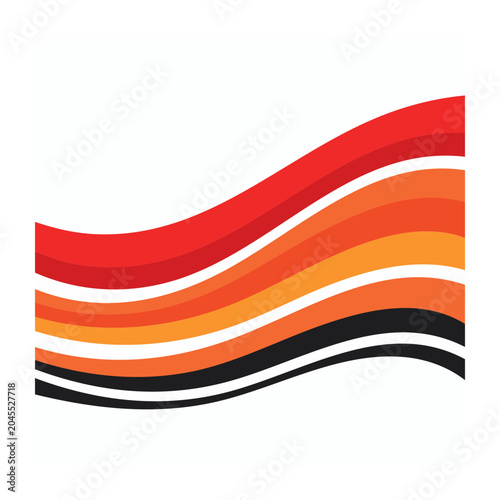 Abstract flowing wave pattern with warm colors