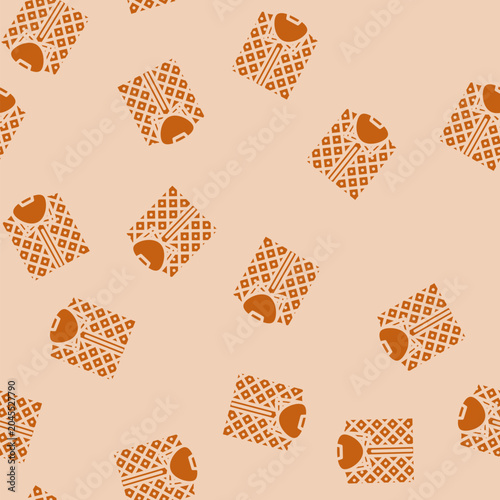 Bild auf Leinwand plaid shirt streetwear cloth fashion glyph vector seamless pattern