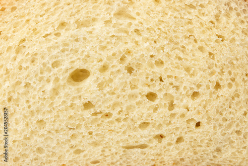 White bread background. Top view