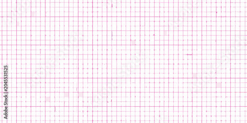 Pink grid pattern on white background graph paper style texture