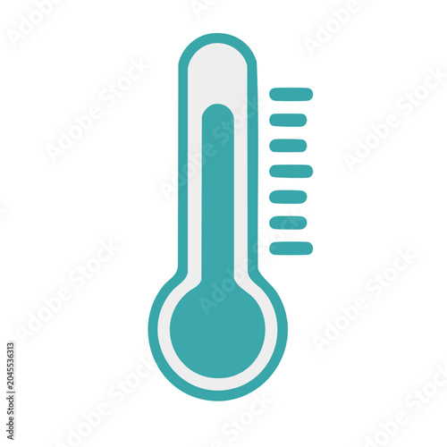 Flat design thermometer icon