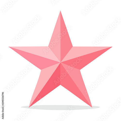 Pink star icon on white background