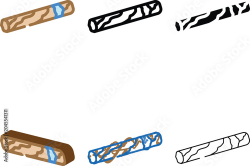Foto cigar nicotine tobacco color icon vector
