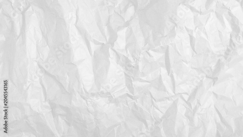 Abstract White Crumpled Paper Texture Background