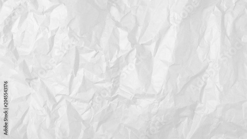 Abstract White Crumpled Paper Texture Background