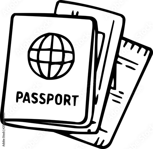 passport illustration icon pictogram