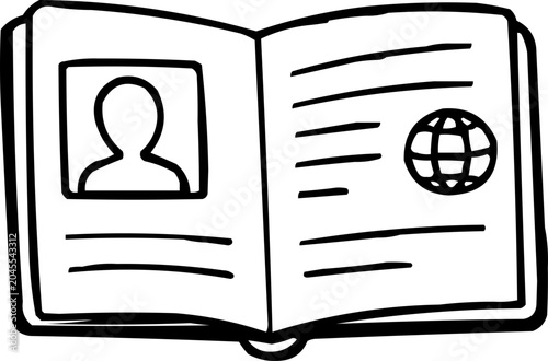 passport illustration icon pictogram