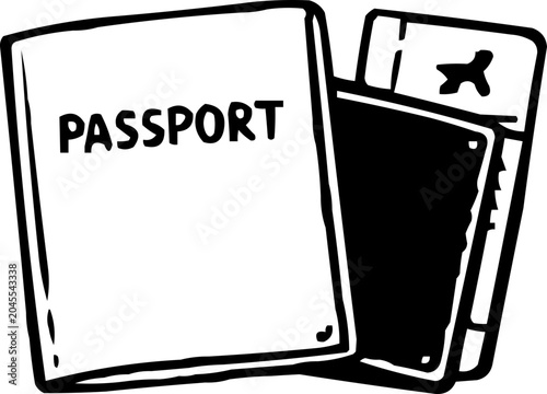 passport illustration icon pictogram