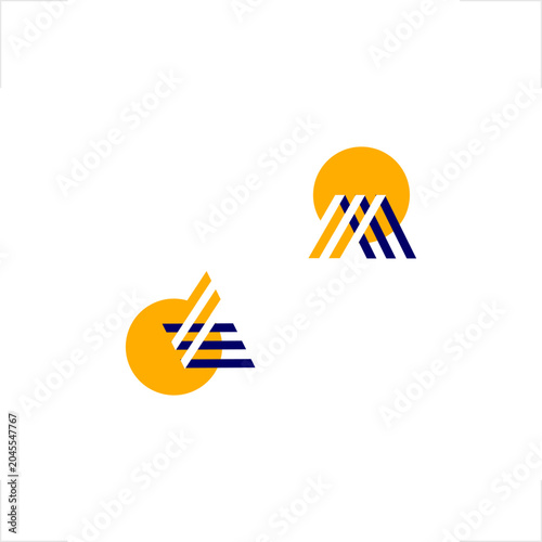 Real estate letter M mountain roof logo representing outdoor investment and sustainable property development engineered in a modern minimalist geometric style for premium hospitality corporate busines