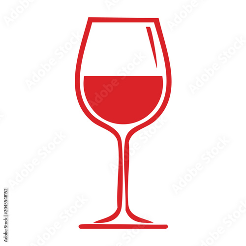 Red wine in a glass icon
