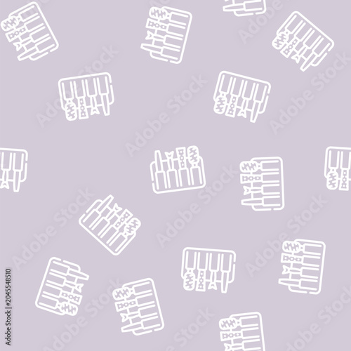 Photos set with callus remover accessories line seamless pattern set with callus remove