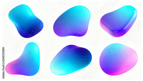 set of colorful glossy buttons isolated