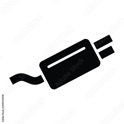 Konstfotografi black car muffler icon