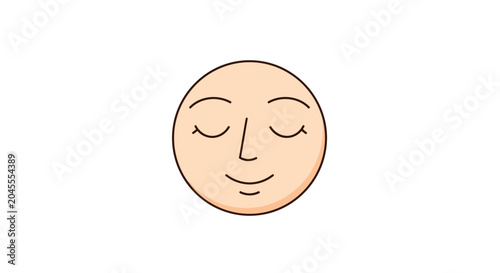 Tableau sur toile Smiling Face Emoticon Expression.