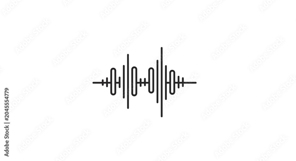 Obraz premium Sound wave pattern design.