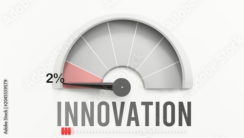 Konstfotografi Innovation meter showing low values of innovation
