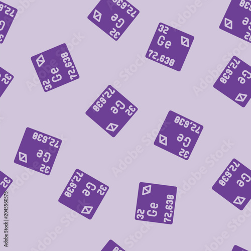 Tableau sur toile germanium chemical element glyph vector seamless pattern