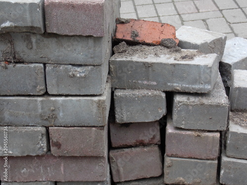 Textured Cobblestone Street Pavement
