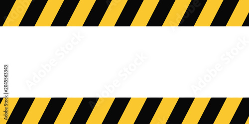 Warning striped tape vector, hazard caution background for safety alerts, construction zones and industrial danger signage design