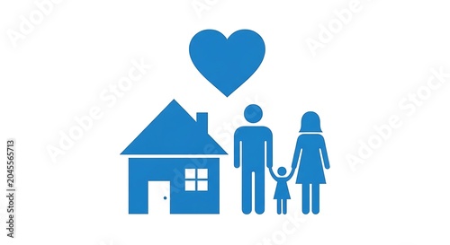 family in home