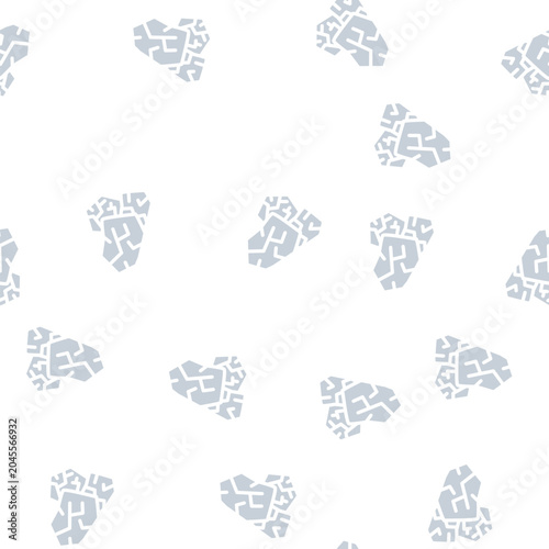 Tableau sur toile throwing stones glyph vector seamless pattern