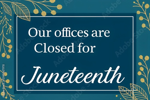 Juneteenth Office Closure, Closed For Juneteenth Sign, Business Closed Juneteenth, Juneteenth Holiday Notice, Offices Closed Juneteenth