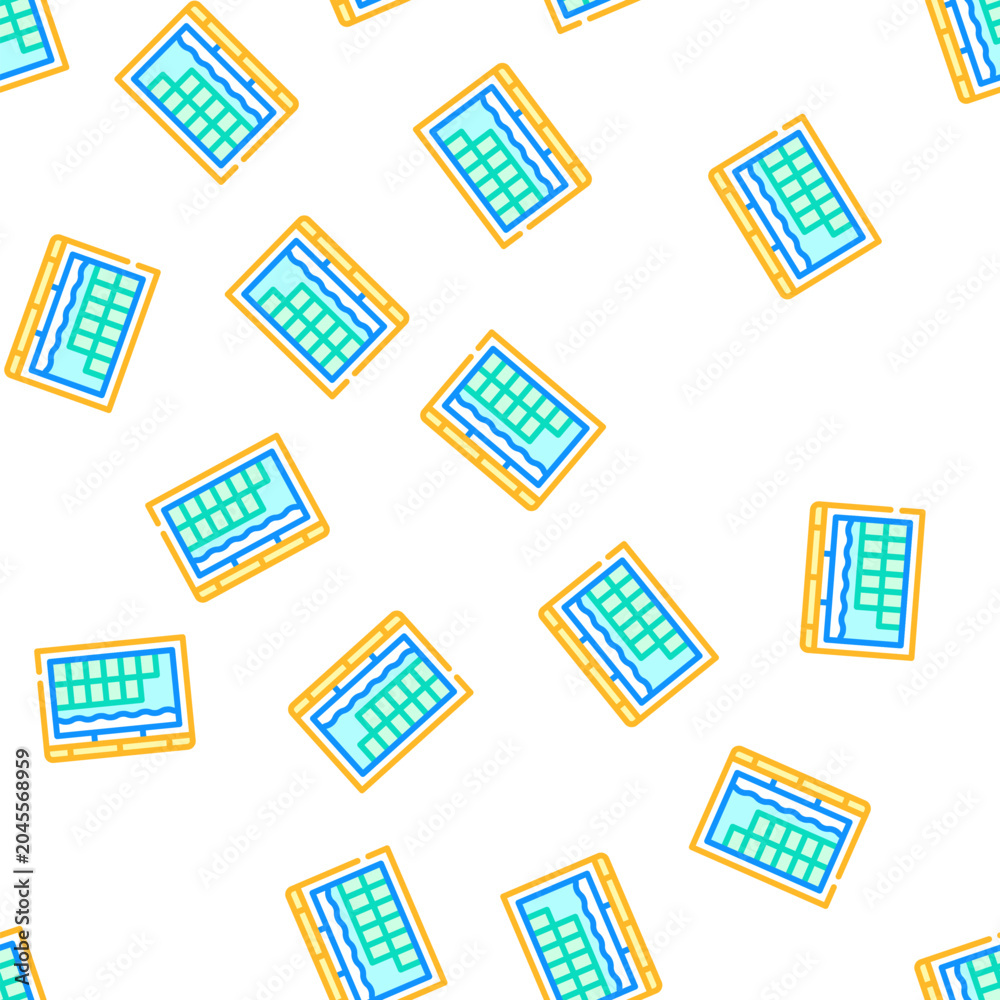 Fototapeta premium nuclear waste water storage vector seamless pattern nuclear waste water storage sign illustration