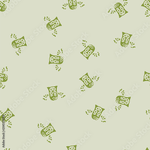 Photos wings cute monster glyph vector seamless pattern