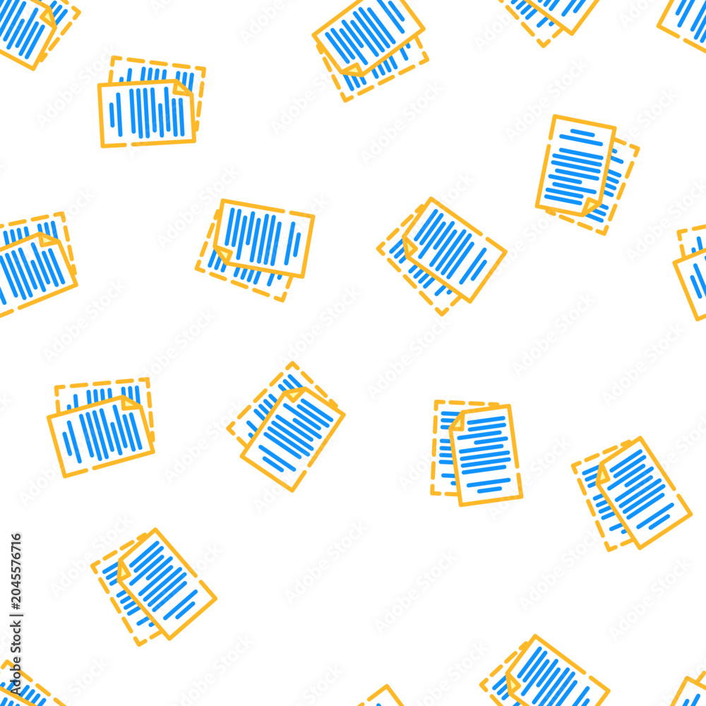 Fototapeta premium office folder vector seamless pattern office folder sign illustration