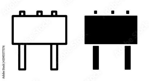 Quadro su tela Blank Signpost Icons, Directional Marker Symbols, Roadside Information Graphics,